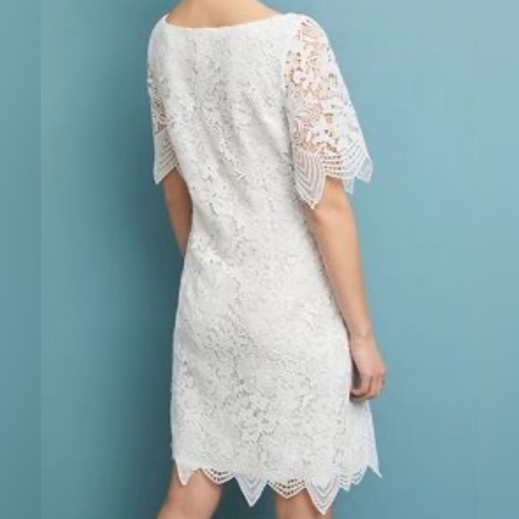 Anthropologie Charleston Lace Mini Dress Size 6 with Lining 100% Polyester - Picture 3 of 12